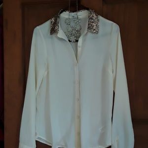 "Out on the town" silky &  trendyForever 21 blouse